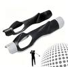 Set of 2 Golf Grip Trainers (Gray & Black) - TPR Anti-Slip Grip Correction Device - Improves Grip Habits, Stabilizes Swing Path, Indoor Practice,