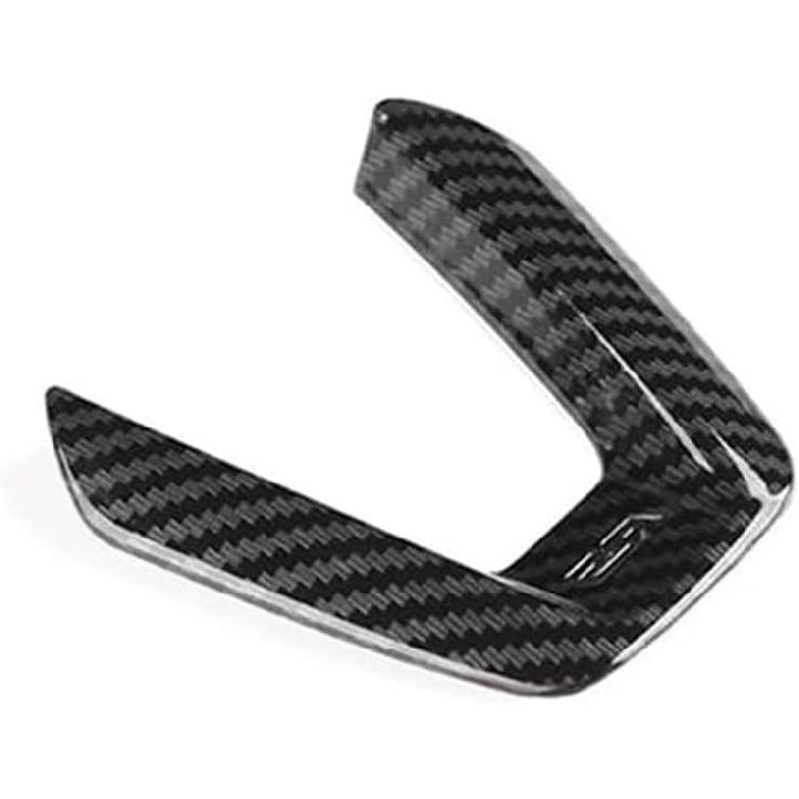 Red Sport Carbon Fiber Emblem Print Interior Steering Wheel Trim Compatible with Mazda 3 6 CX-4 CX-5 CX-9 (Steering Wheel Trim) Carbon Fiber
