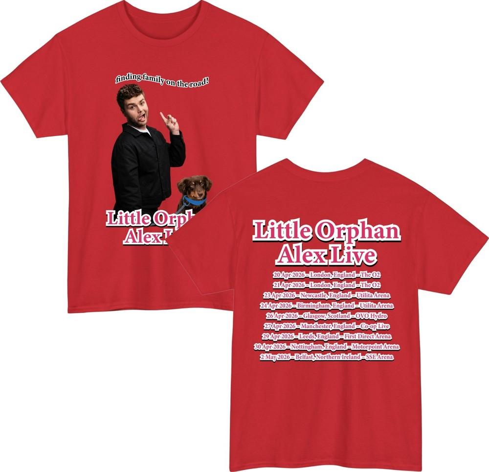 Alex Warren Little Orphan Live Tour 2026 TShirt Funny Music Tour Dates Tee S