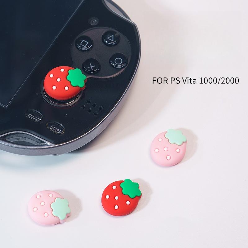 Strawberry Joystick Cap Thumb Grip Cover for PSVita PSV1000/2000 Analog Stick Protector Accessory