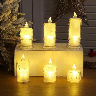 LED Simulated Electronic Candle Night Light: Dormitory & Bedroom Decoration, Atmosphere Prop, Desktop Ornament.