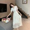 Heavy Industry Embroidery New National Style Dress Women's Summer Design Sense French Gentle Wind Temperament Waist V-Neck Long Dress