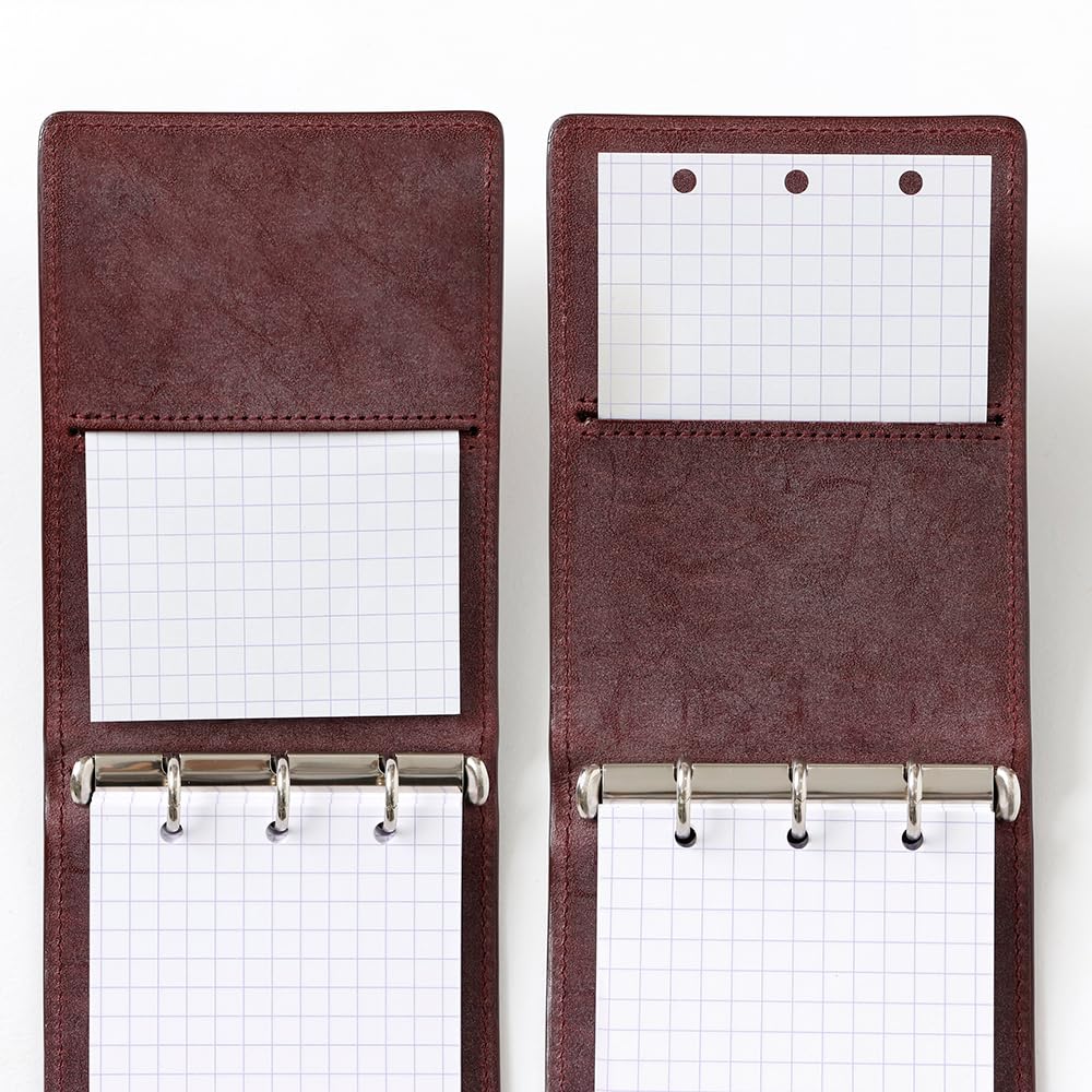 RHODIA Mini System Organizer 11mm Ring Cowhide Chic Bordeaux 3-Ring (11x8cm, Diameter, Leather) cf11ogz01-bd