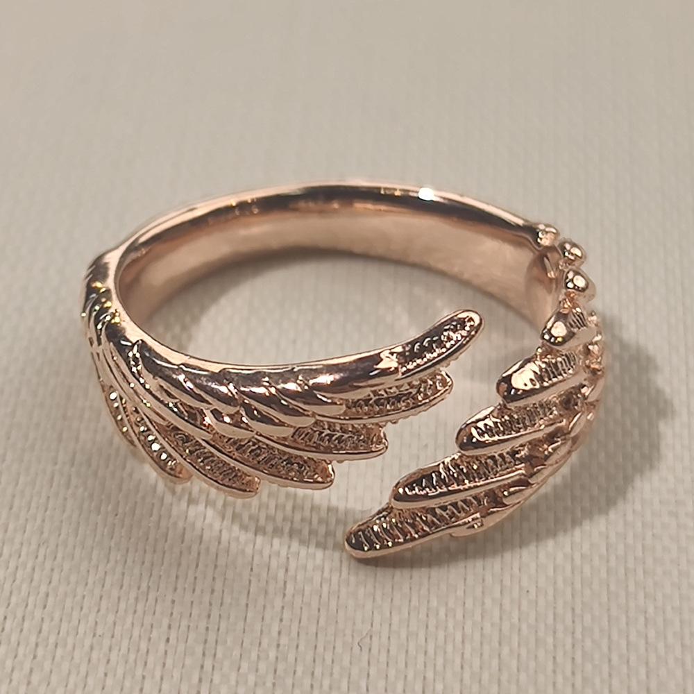 Inele Deschise Retro cu Aripi de Înger și Demon pentru Femei Cupluri Punk Gothic Accesorii Reglabile pentru Degete Cadouri Hip Hop