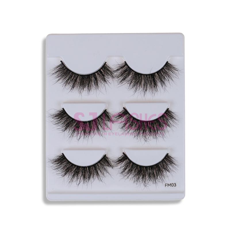 Best Sale Full Volume and Classic 3D Mink Eyelashes Vendor Real Fluffy Mink Strip Lashes Reusable (25-30 Times)