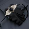 Fashion Faux Stone Men's Suit Lapel Flowers Alloy Polyester Bow Tie Necktie Neck Decoration Groom Formal Suit