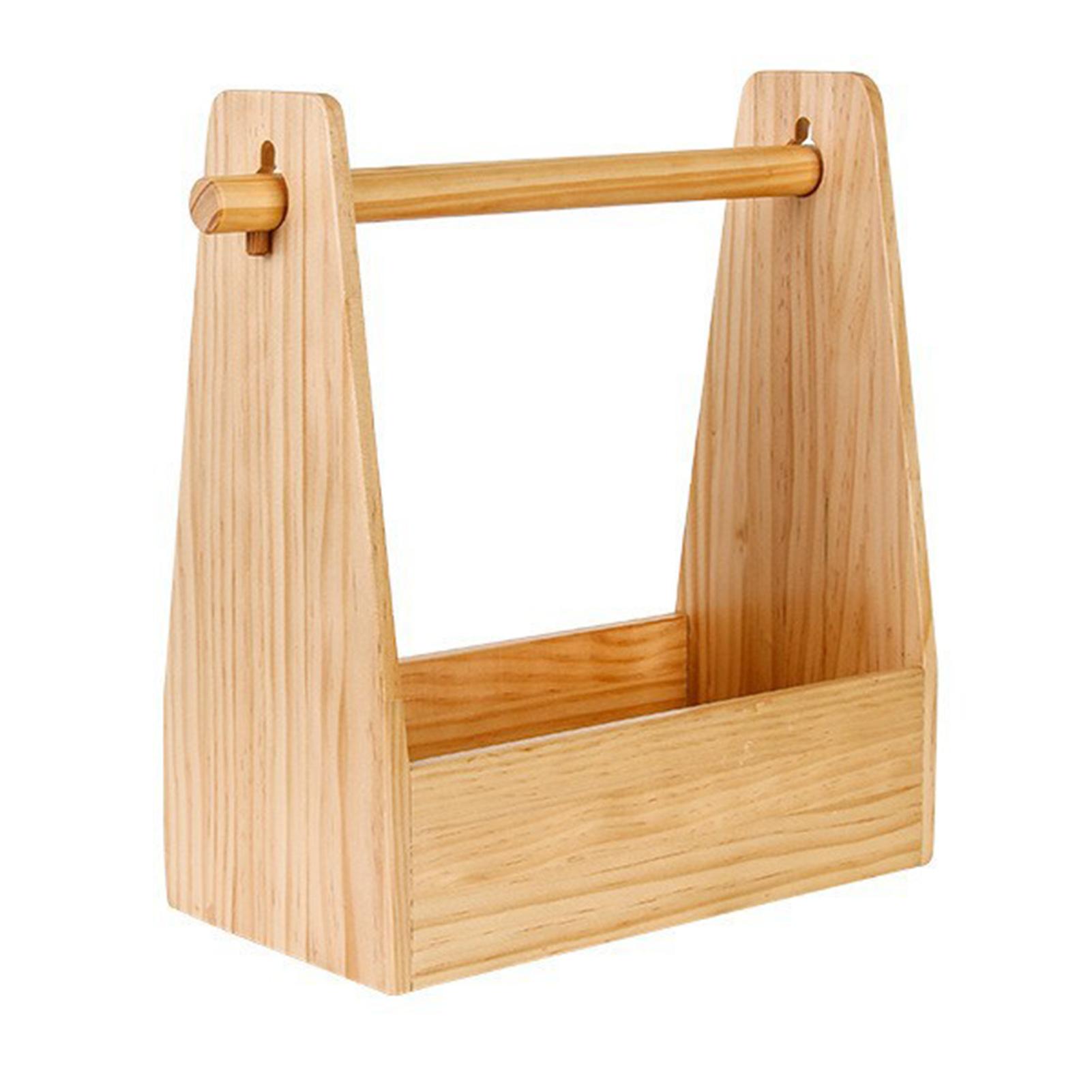 

Корзина для хранения приправ из дерева для улицы с ручкой Пикник Приправы Ящик для приправ для барбекю Кемпинг