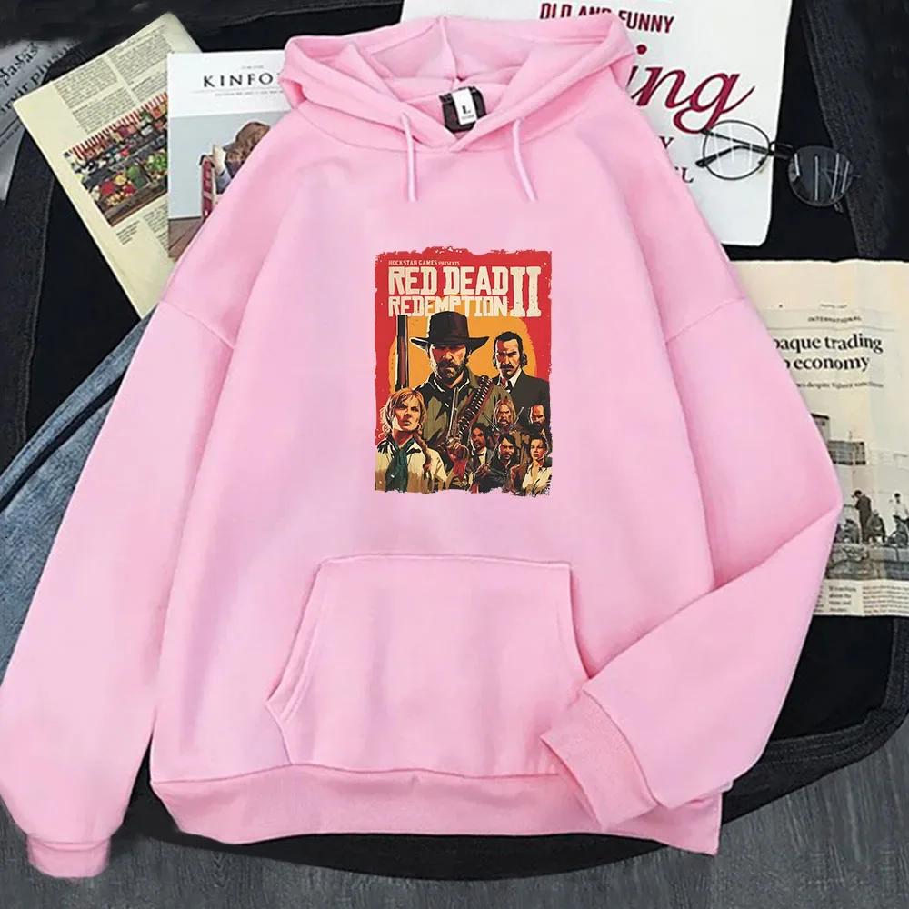 Red Dead Redemption Steed Hoodies Fleece Anime Printed Sweatshirts Manga/Comic Fashion Male Hoody Regular Fit Unisex Clothing
