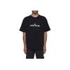 STONE ISLAND Logo Print Rundhals Kurzarm T-Shirt Herren Oberteile Schwarz 811521079-V0029