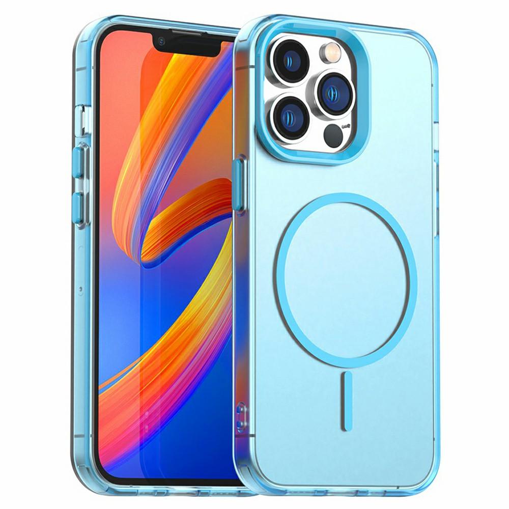 

For iPhone 13 Pro Case Candy Color PC + TPU + PET Phone Cover Compatible with MagSafe