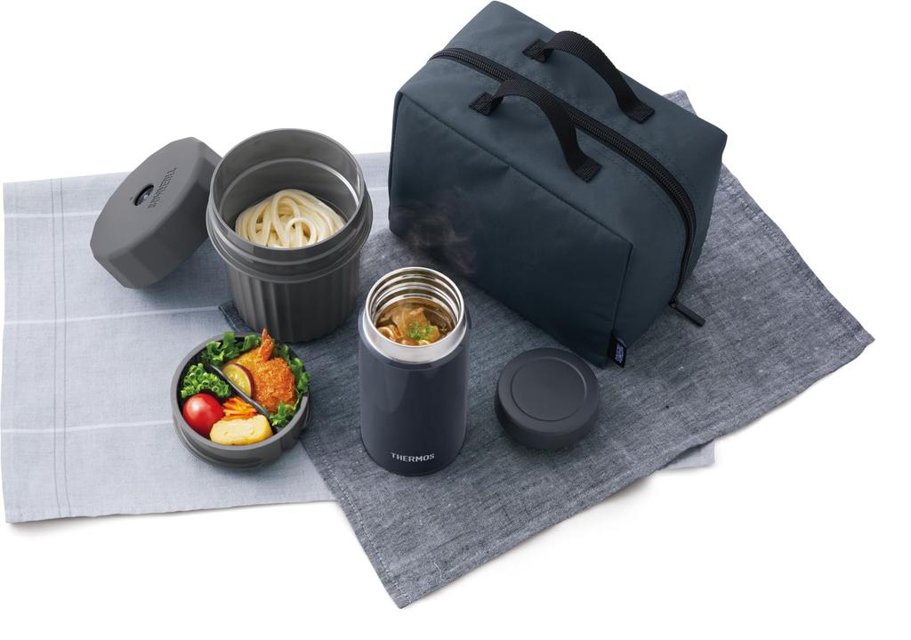 Thermos NVY Noodle for both hot and cold lunches JEC-1000 Container, Navy,