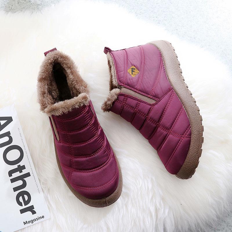 Modische Winterschuhe für Herren, Stiefel, leichte Herren-Schneestiefel, wasserdichte Winterschuhe, Übergröße, zum Reinschlüpfen, Unisex-Winterstiefeletten