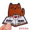 Animal Cat /Cup Patch Iron On Patches For Clothing Thermoadhesive Patches On Clothes Cartoon /Punk Patch Ironing /Sew Stickers Diy 