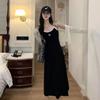 Light People Wear Pure Lust Sexy Tight Striped Dress Spice Girls Casual Low-cut Suspender Dress Women