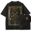 Pop BioShock Game Short-sleeved Washed-out Distressed Pure Cotton Loose Men's and Women's Shirt Large Size