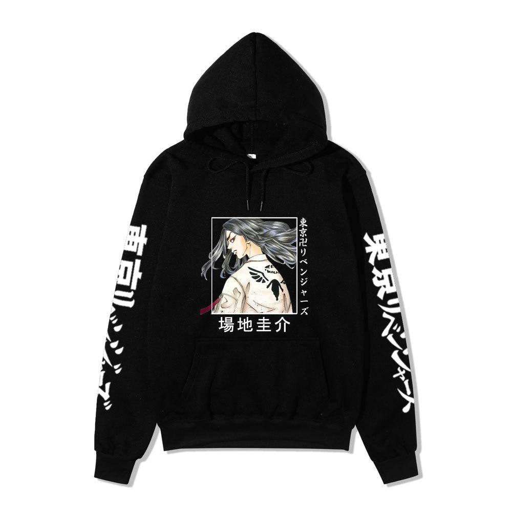 Tokyo Revengers Baji Keisuke Unisex Fleece Hoodie Autumn Winter Anime Character Print Long Sleeve Casual Pullover Sweatshirt