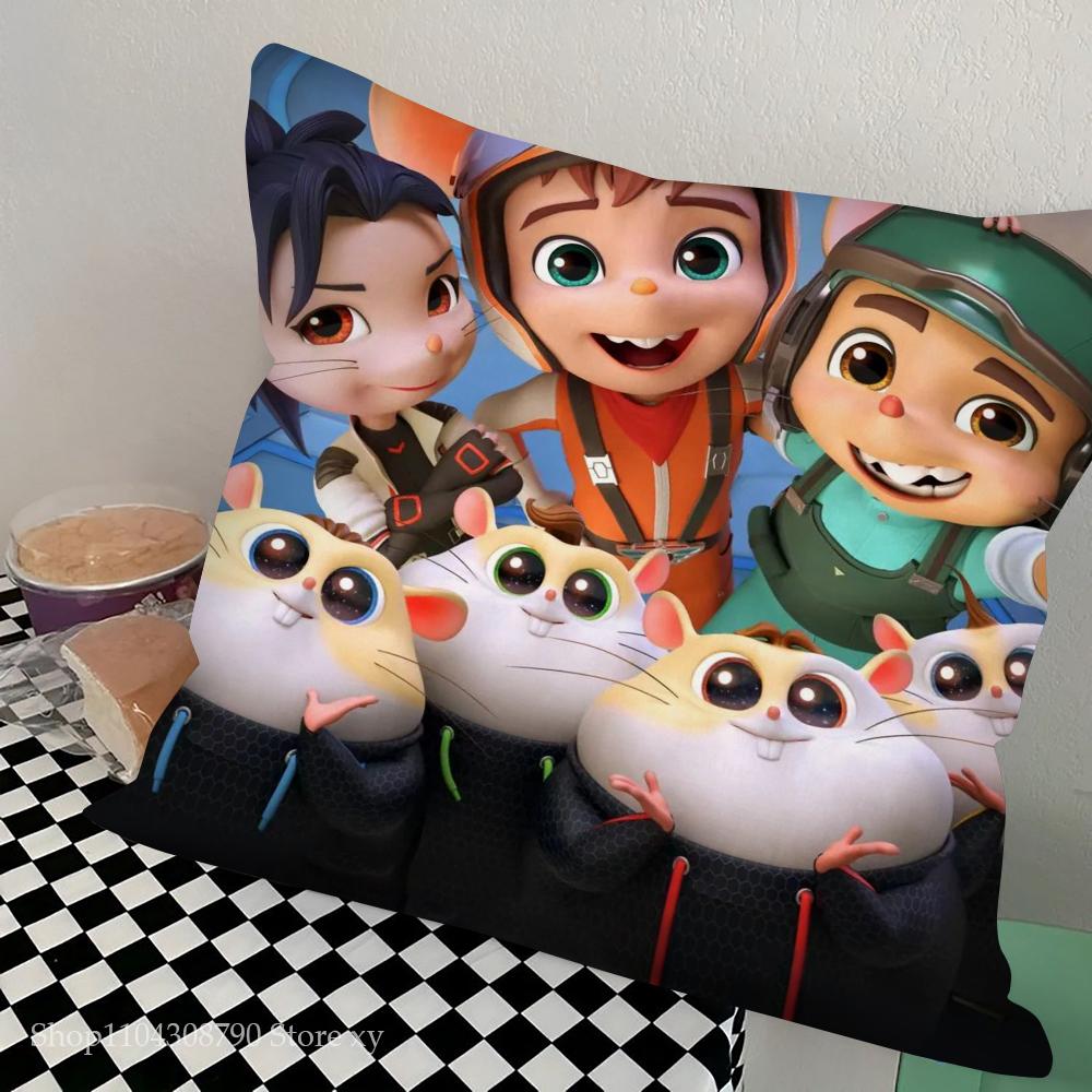 S-Shuke B-Beita Animation Pillow Case Square Pillow Bedroom Sofa Leisure Comfort Cushion Car Living Room Home Decoration