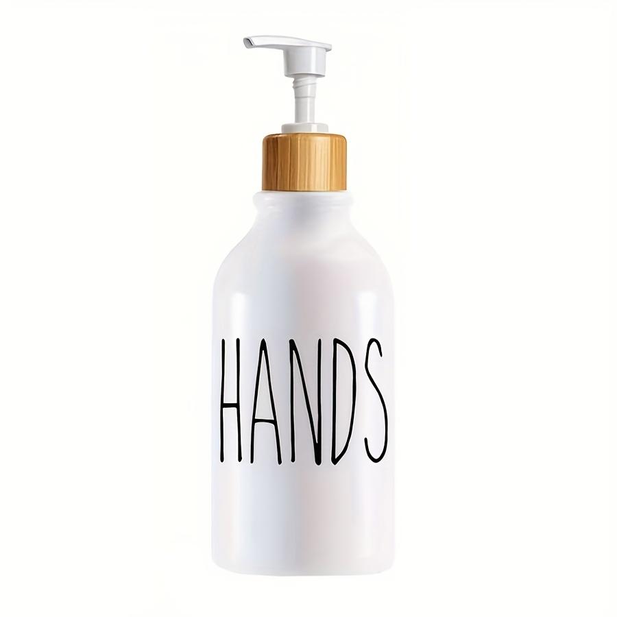 Soap Dispenser Bottle with Trays, Bamboo Lid Soap Bottle with Anti-Rust Pump, Hand Dish Soap Dispenser for Kitchen, Shampoo
