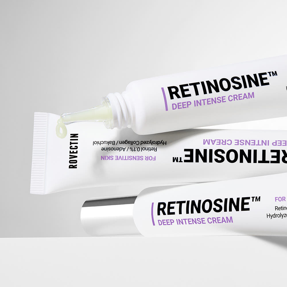 ROVECTIN Retinosine Deep Intense Serum 20ml + Cream 30ml Set – Korean Retinol Wrinkle, Pore & Firming Care Duo