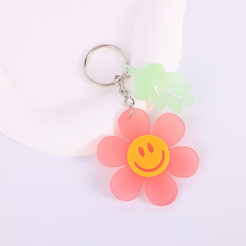 Portachiavi Ciondolo Fiore Sorridente in Acrilico Accessori Decorazione Borsa Giapponese e Coreana Portachiavi