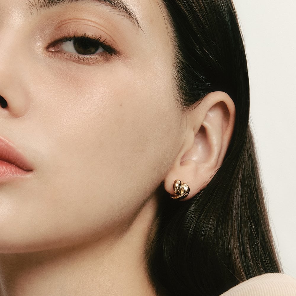 Etreve Silver (Y) Tail Duet Love Earrings Hl2E4B207Y9Xxx
