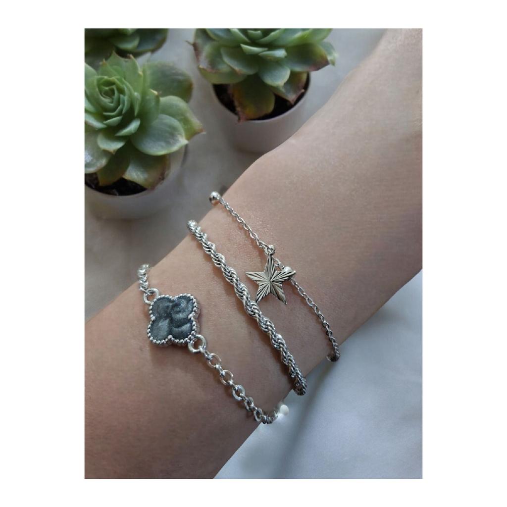 Triple Brass Plated Chain bracelet