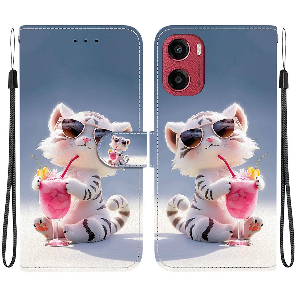 Cute Painting Leather Flip Phone Case For Samsung Galaxy S22 S23 FE S24 Plus S25 Ultra Flower Butterfly Wallet Stand Back Cover