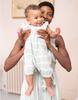 Romper Baby Stripe Months [Serafin] Children's One-Piece Children's Sage/White 12-18
