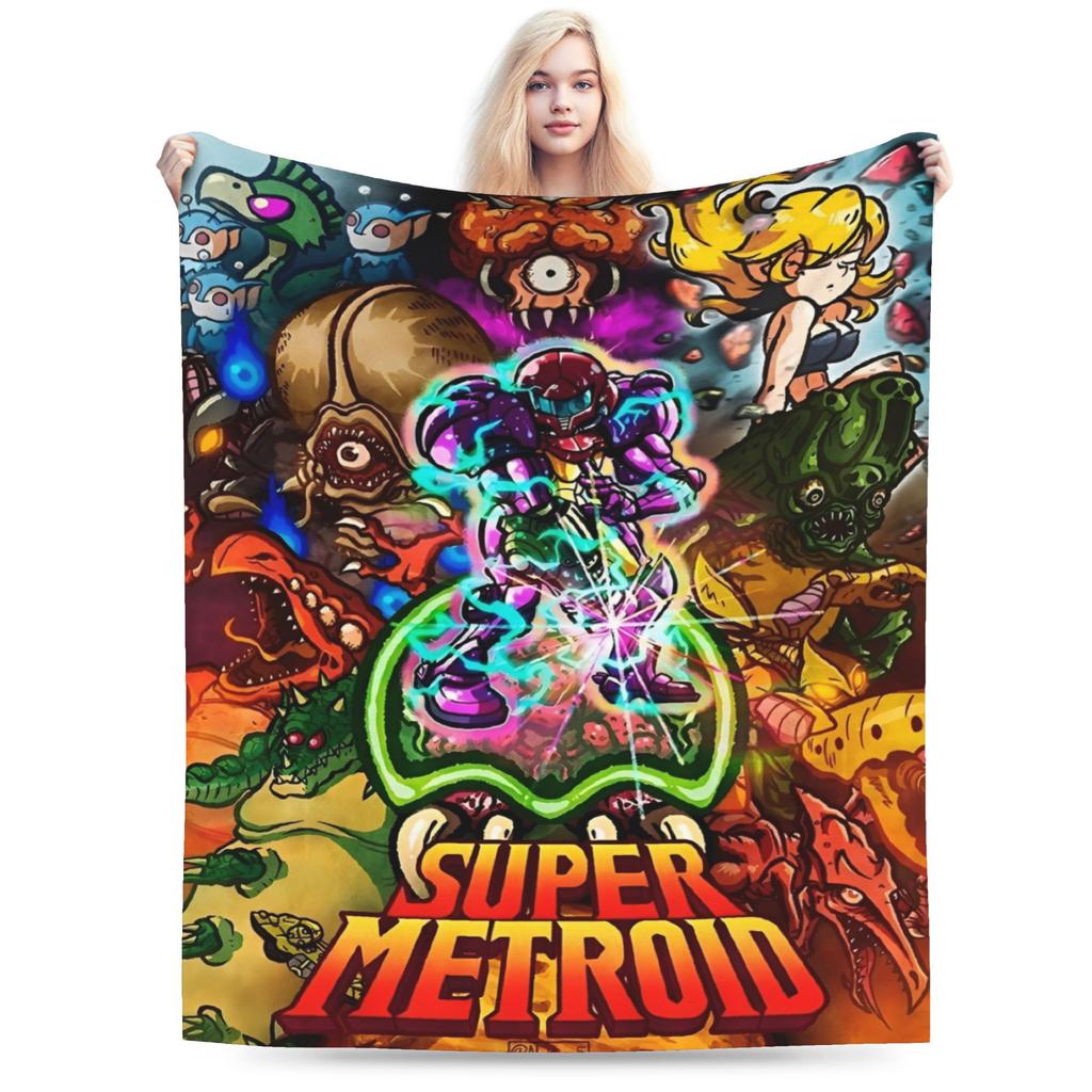 Metroids hero game Blanket Ultra-Soft Fleece Cozy Gifts  Throw Blankets Rug Piece