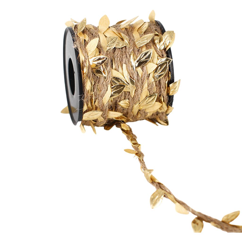 Naturkordel 32,8 Fuß Künstliche Weinblatt-Seil Jute-Schnur Seil zum Aufhängen Verpacken Hochzeitsdekoration Gartenarbeit