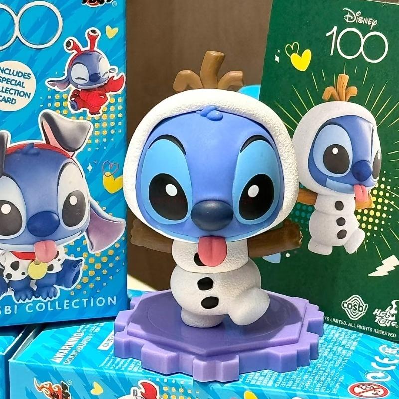 Hot Toy Disney Stitch Blind Box Cosplay Olaf Tigger Mysterious Surprise Box Figure Guess Bag Anime Model Doll Birthday Gift Toys