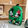 Mickey Mouse Kids Backpack Cartoon Print Breathable Pu Kindergarten School Bag For Children
