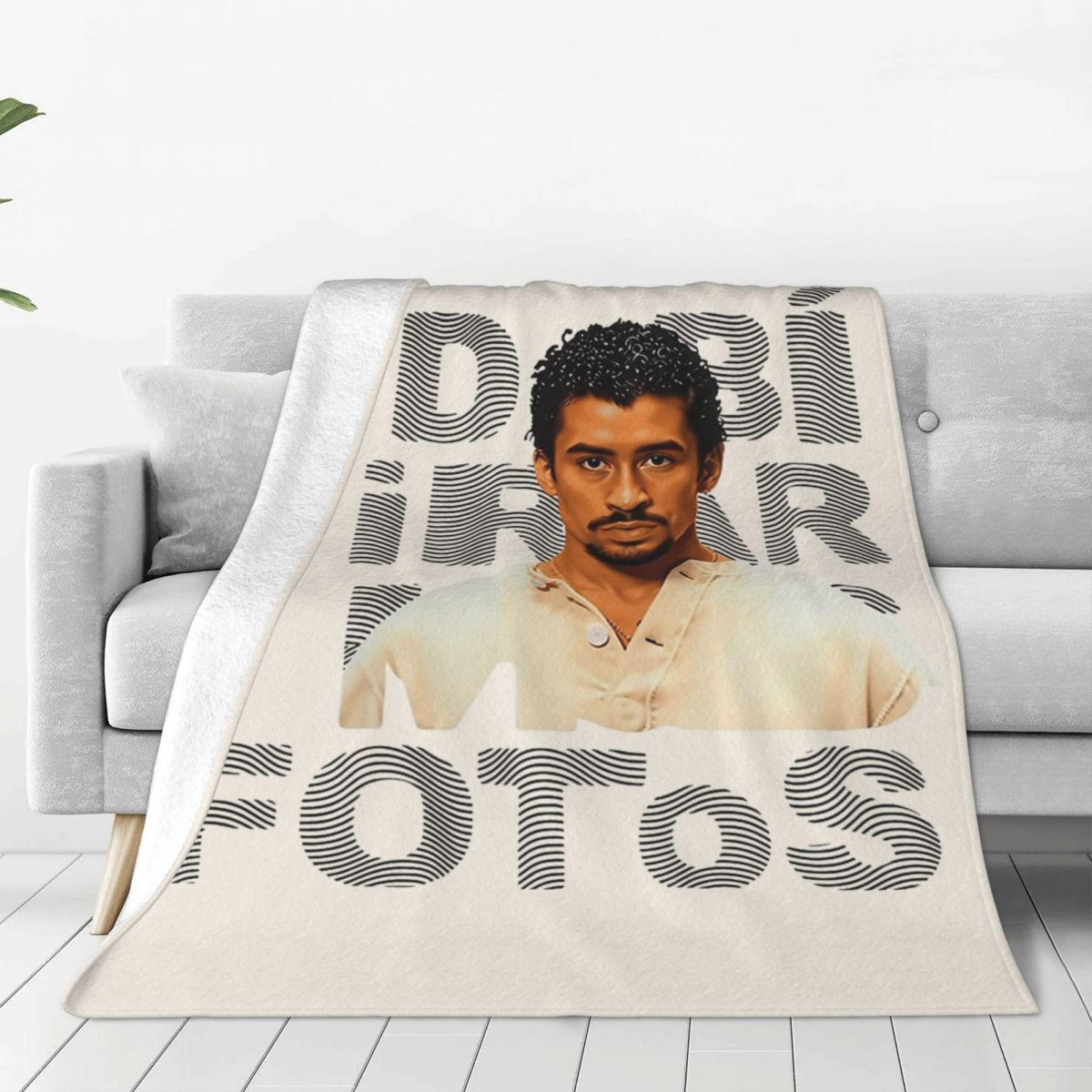 Jessica Chen Unisex Bads Bunnys Debi Tirar Mas Fotos Dtmf Blankets Flannel Printed Multifunction Lightweight Throw Blanket For Home Office Rug Piece