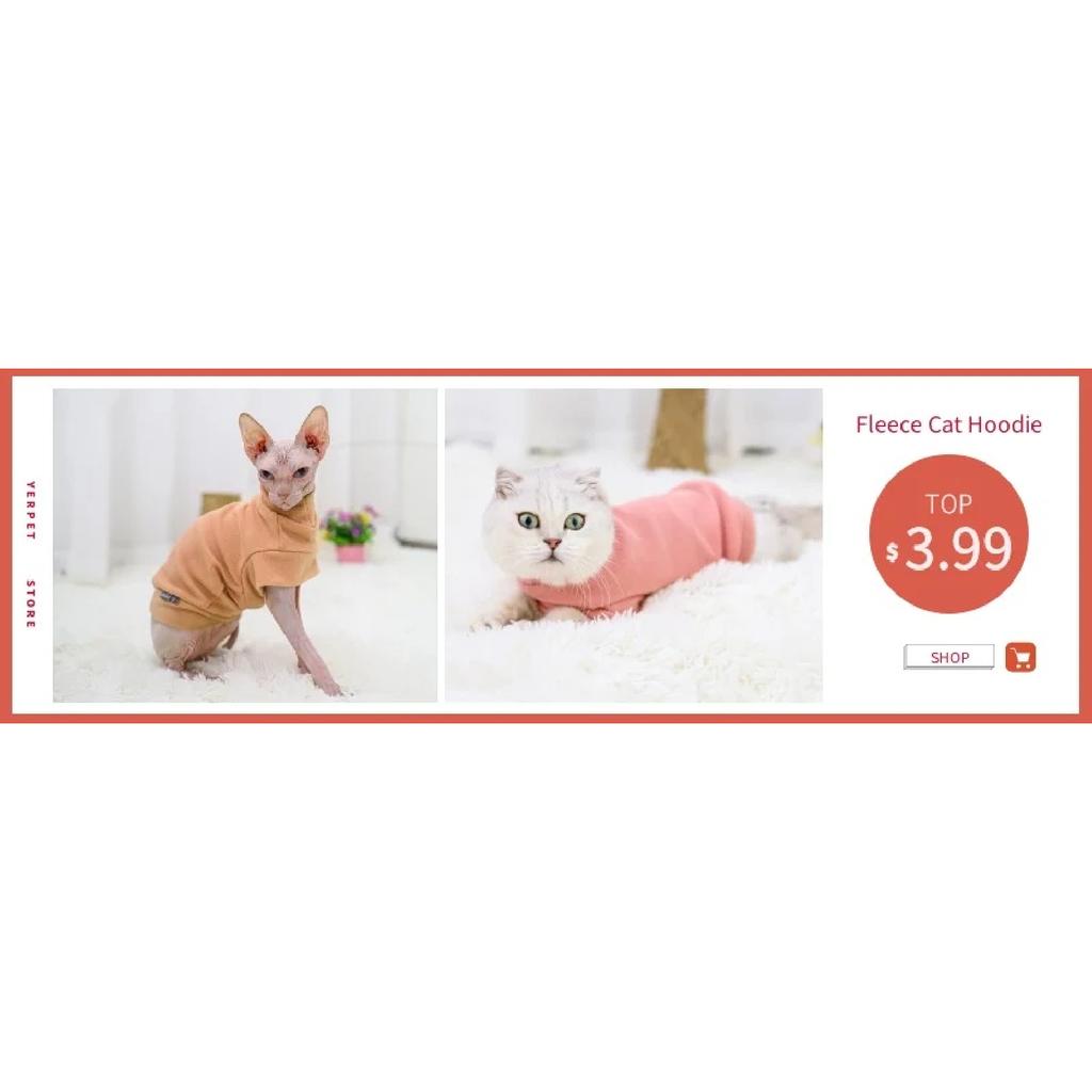 Sphynx Cat Clothes Winter Warm Pet Cat Hoodies Cute Floral Soft Flannel Kitten Cat Pajamas Costumes For Sphinx Devon Rex Cats