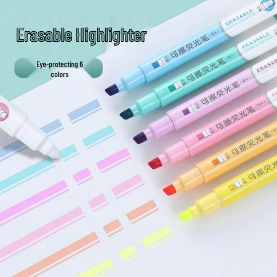 

Erasable Double-Ended Highlighter for Students – Perfect for Coloring Notes, Outlining Handbooks, and Creating Hand-Drawn Newspapers