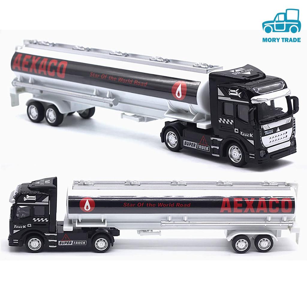 MORYTRADE Tanker Truck Oil Working Large Black Toy, Truck, Vehicle, Trailer, 1/48 Scale, 6+,