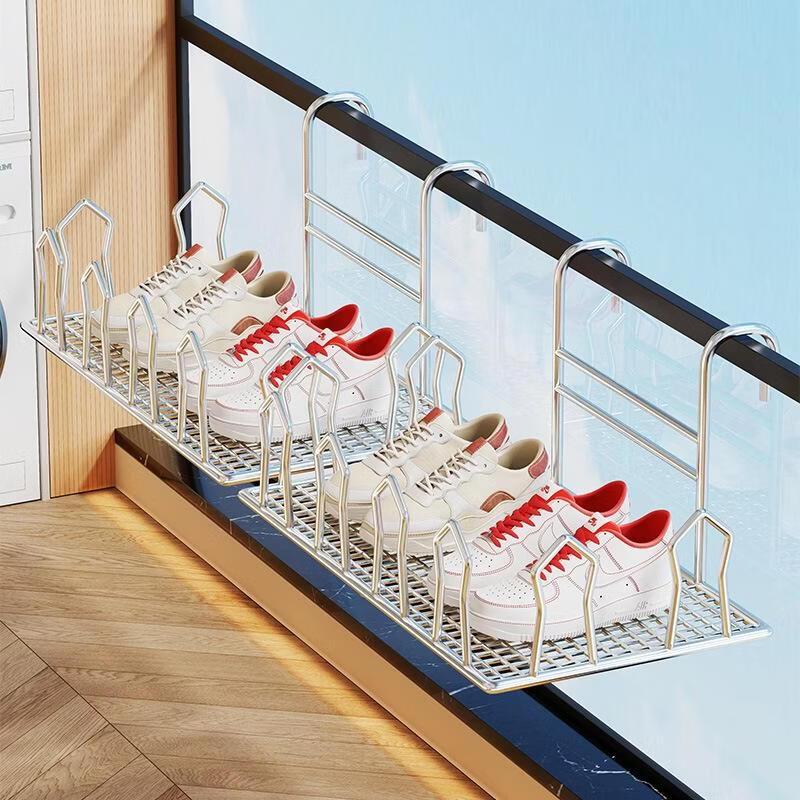 SEE KEAN Balcony Anti-theft Window Drying Rack