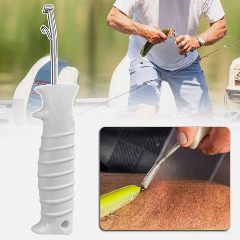 Fishing Hook Remover Tool Stainless Steel Quick Painless Extractor For Safe Removal 19Cm Angled Design Minimize Tissue Damage