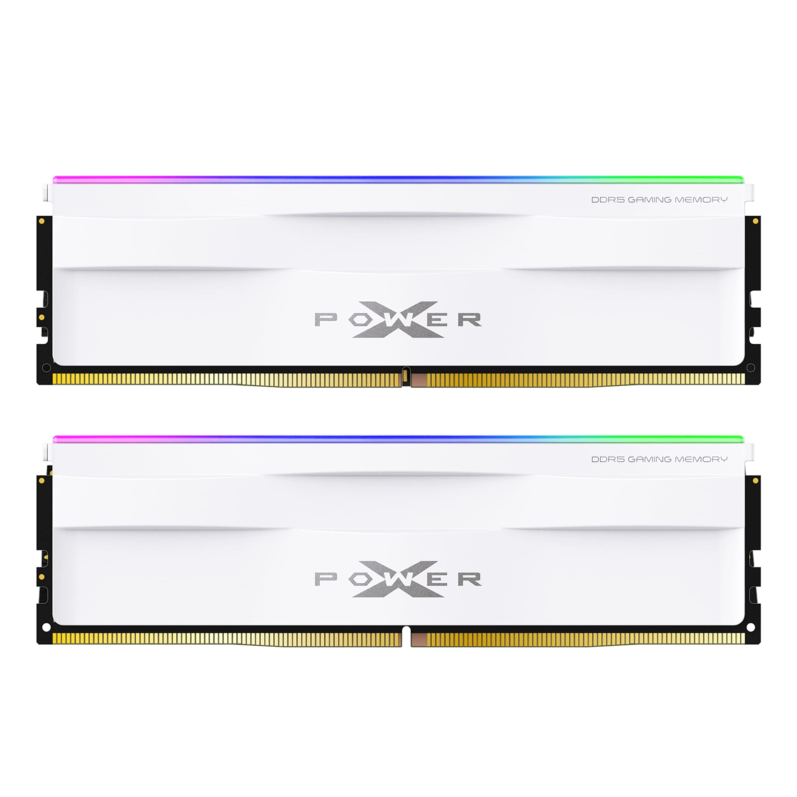 

Silicon Power DDR5 64GB Zenith RGB 6000MHz CL30 UDIMM Desktop PC Memory DRAM SP064GXLWU60AFDH White (2x32GB) (PC5-48000) 288-pin 1.35V