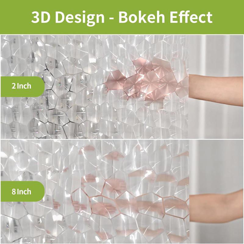 PEVA Waterproof Shower Curtain - Thickened, No-Punch, Simple Partition for Bathroom or Dormitory