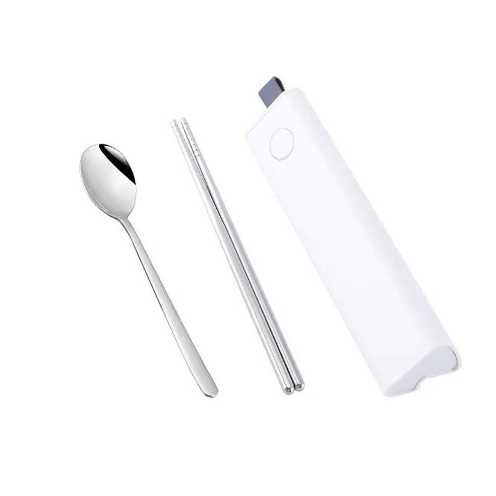 

2/3 шт. Набор цветной посуды Набор столовых приборов из нержавеющей стали 304 Кухонный портативный набор посуды Палочки для еды Вилка Ложка Набор для ужина