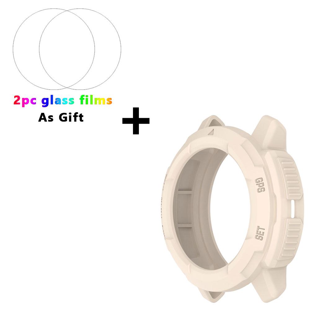 

Чехол 2-в-1 + Пленка из закаленного стекла для Garmin Instinct Crossover TPU PC Защитная пленка для экрана и бампер Защитные чехлы Instinct Crossover