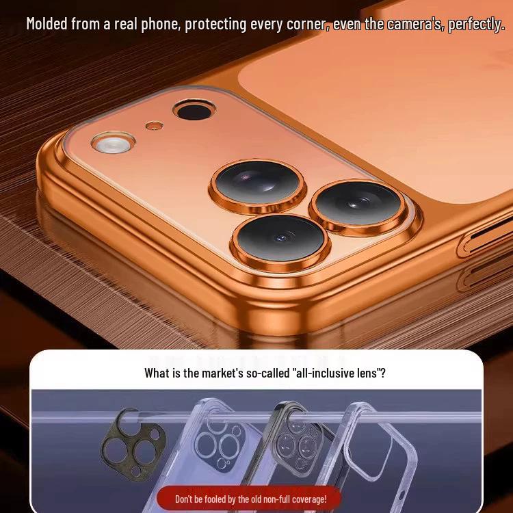 Electroplated Frosted Full Coverage Lens Film Case for iPhone16/17 Pro Max