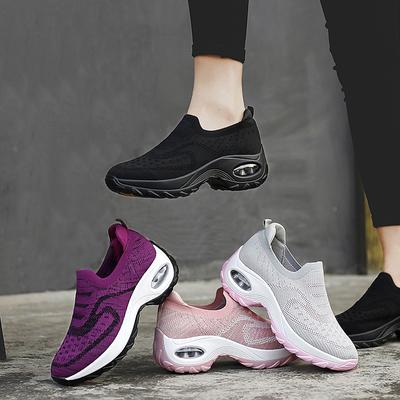 New Fly-woven Mesh Shoes Air Cushion Shoes Spring and Summer Women's Casual Shoes Large Size Fashion Trend Breathable Women's Shoes