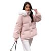 Big Collar Cotton Jacket Slim Fit Coats 2024 Winter Women's Jacket Female Casual Hooded Short Parkas Coats Women's Clothing