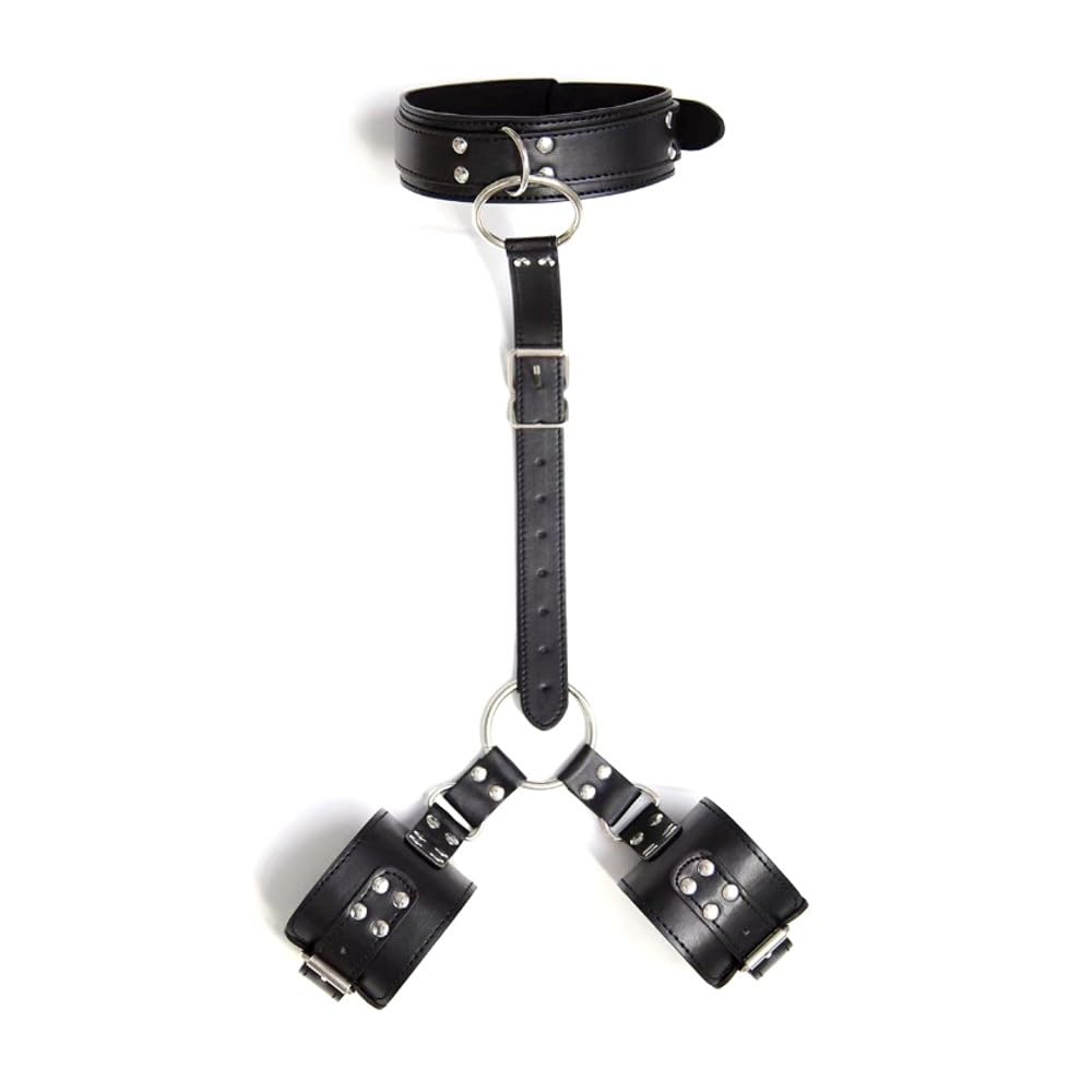 Product Hand and Neck Restraint Handcuffs Collar Restraint SM Goods Restraint Goods SM Play Training Restraints Bondage Back Shackles Neck Shackles