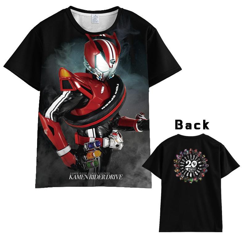 Kamen Rider 3D Full Print T-Shirt Unisex 20th Anniversary Short Sleeve Casual Tee