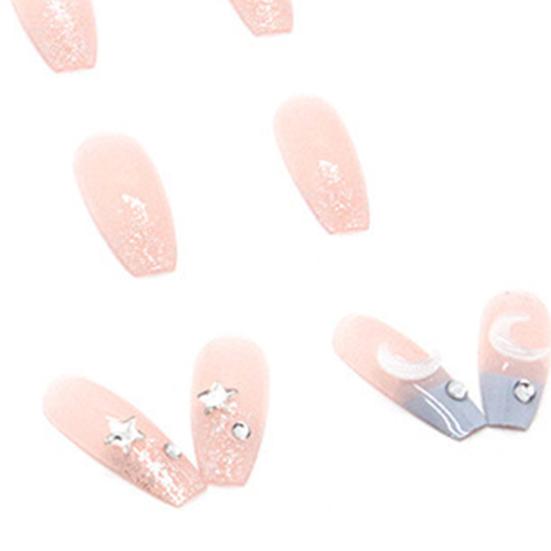 1 set con smalto completo riutilizzabile lucido copertura artificiale fai da te colla stelle luna trasparente finto