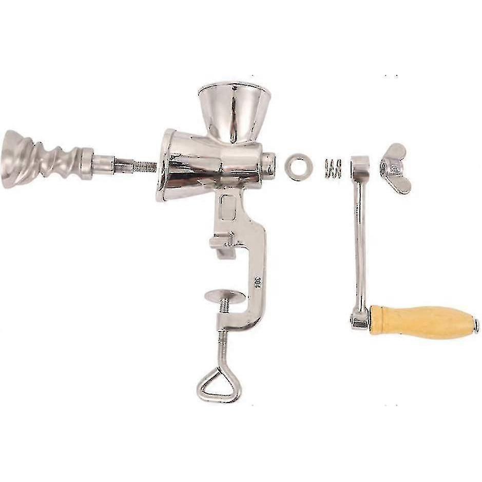 2023 - Manual Grain Grinder, Table Clip Design Grain Corn Grinder With Wooden Handle, Household Kitchen Tools Stainless