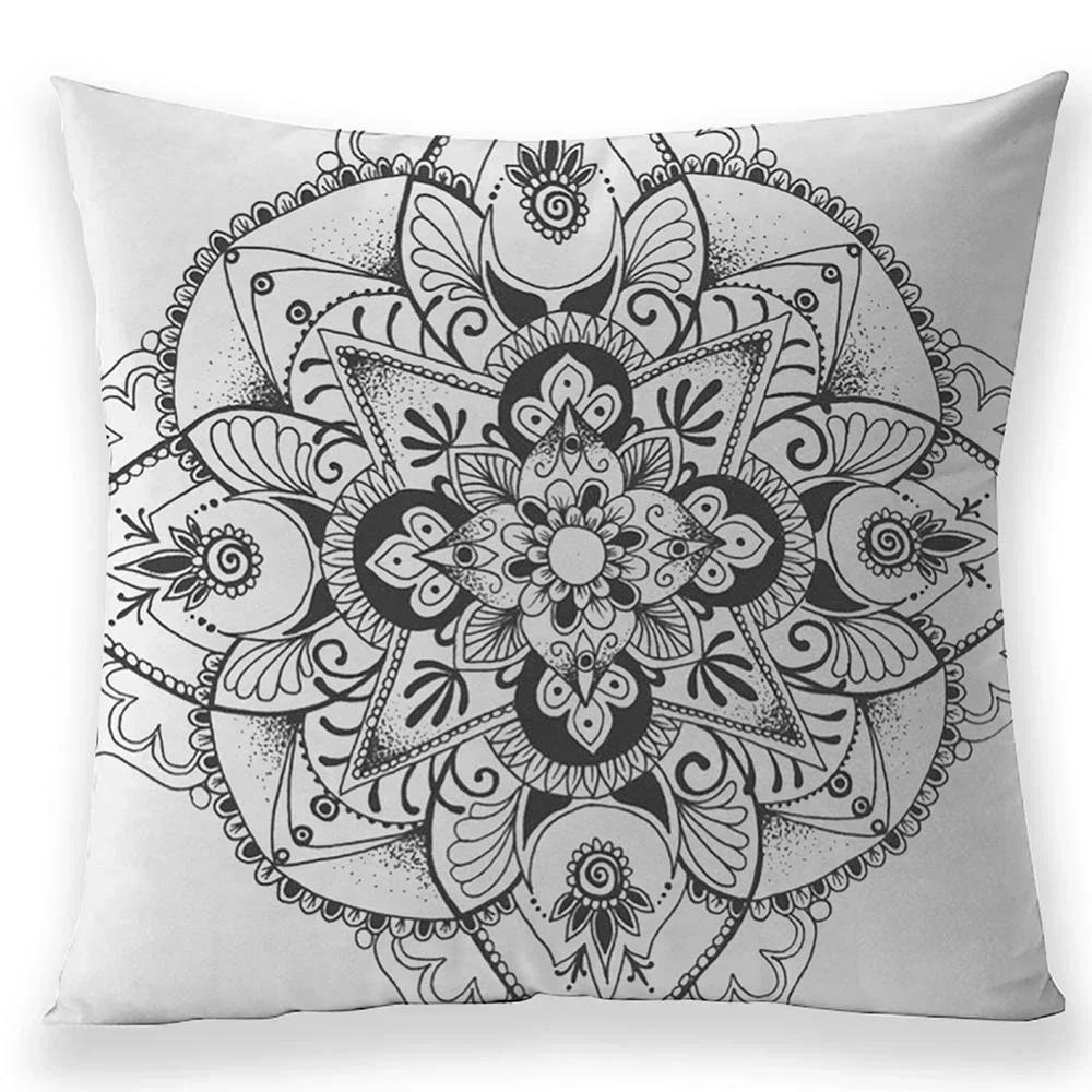 Bohemian Style Mandala Pillow Case Living Room Bedroom Seat Sofa Cushion Cover Home Decorating Linen Pillowcases 45*45 Cm